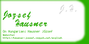jozsef hausner business card